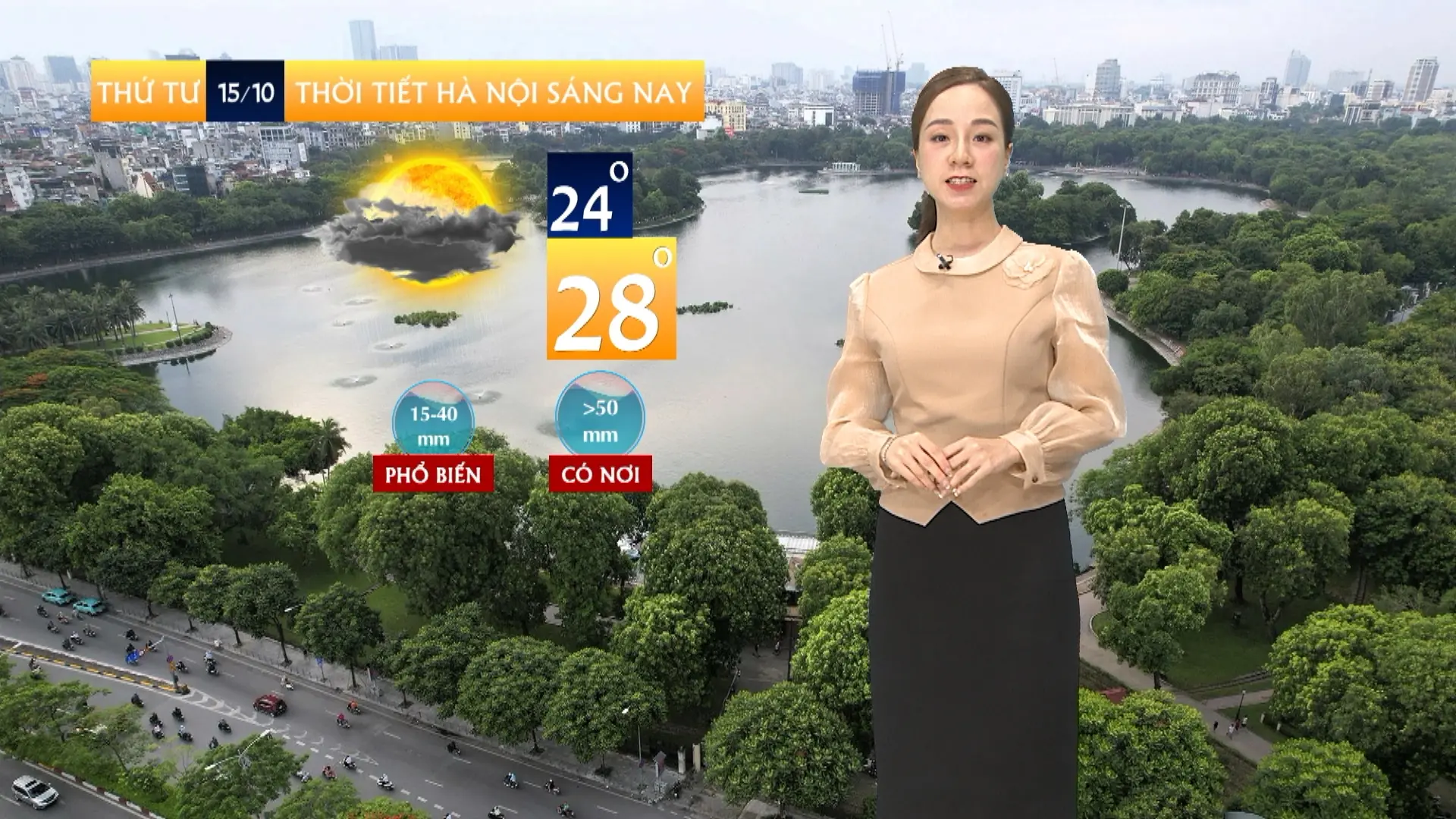 Dự báo thời tiết trưa | 15/10/2025